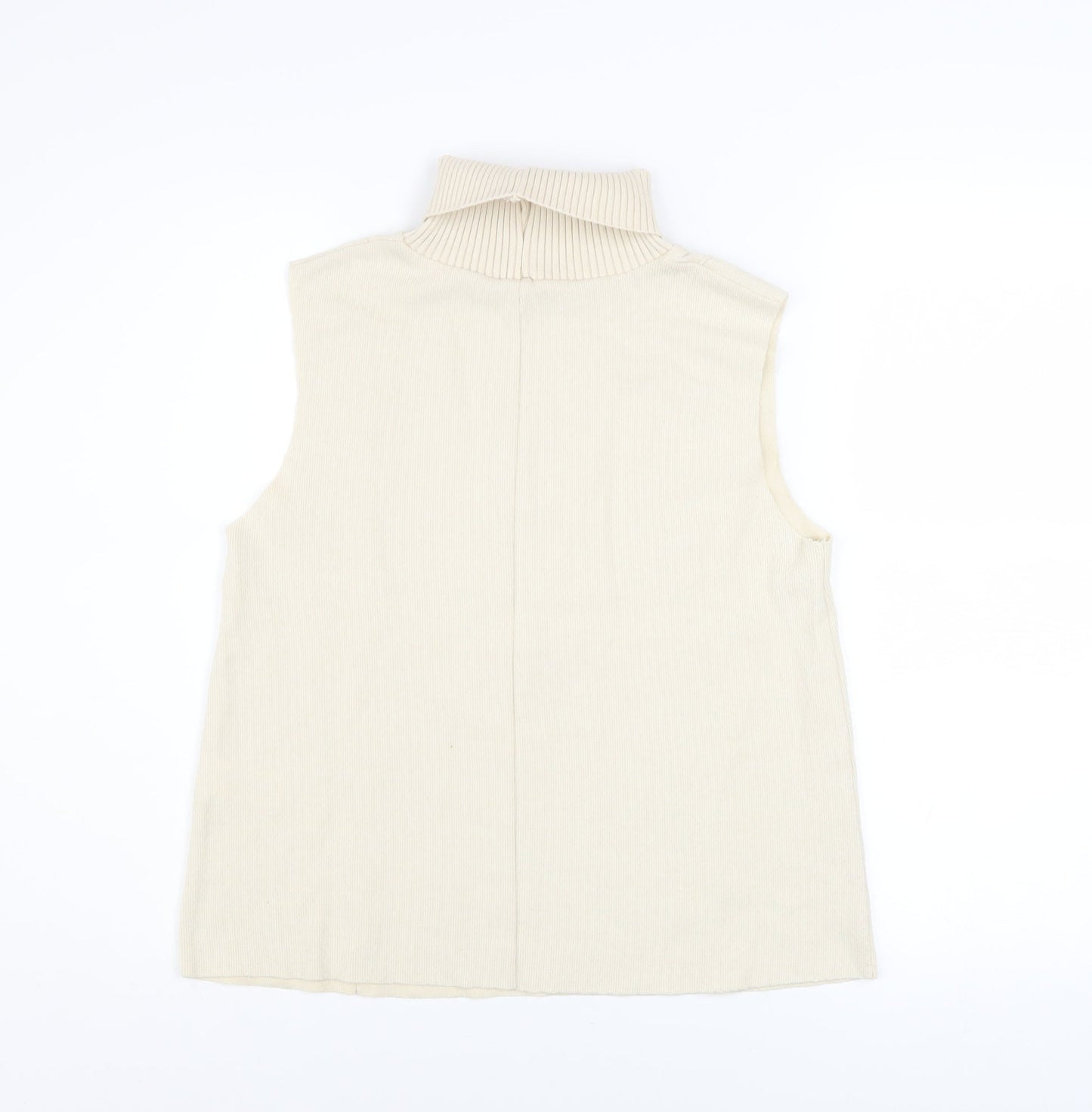 Womens UK Size S Zara Beige Vest Jumper