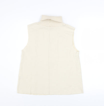 Womens UK Size S Zara Beige Vest Jumper