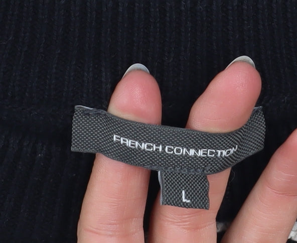 Womens UK Size L French Connection Black Pullover Jumper