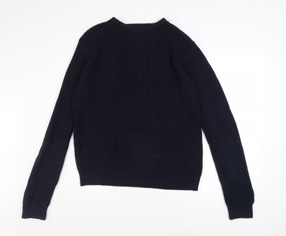Mens UK Size M Brave Soul Blue Pullover Jumper