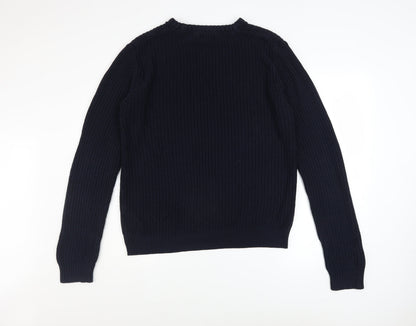 Mens UK Size M Brave Soul Blue Pullover Jumper