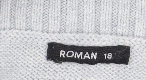 Womens UK Size 18 Roman Grey Pullover Jumper