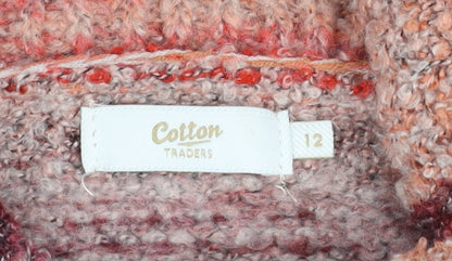 Womens UK Size 12 Cotton Traders Multicoloured Pullover Jumper