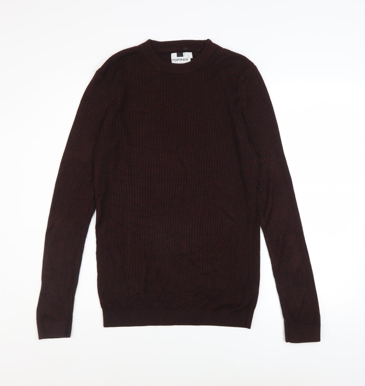 Mens UK Size XL Topman Brown Pullover Jumper
