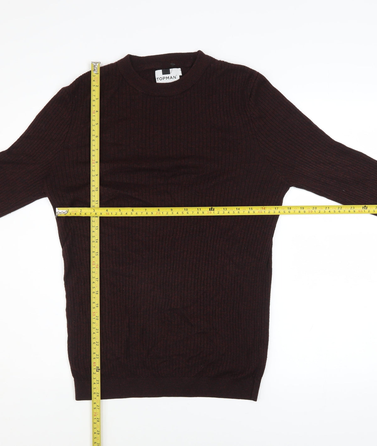 Mens UK Size XL Topman Brown Pullover Jumper