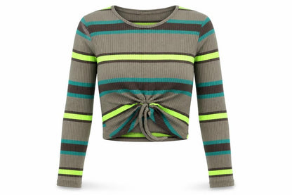 Womens UK Size S STR Green Cropped T-Shirt