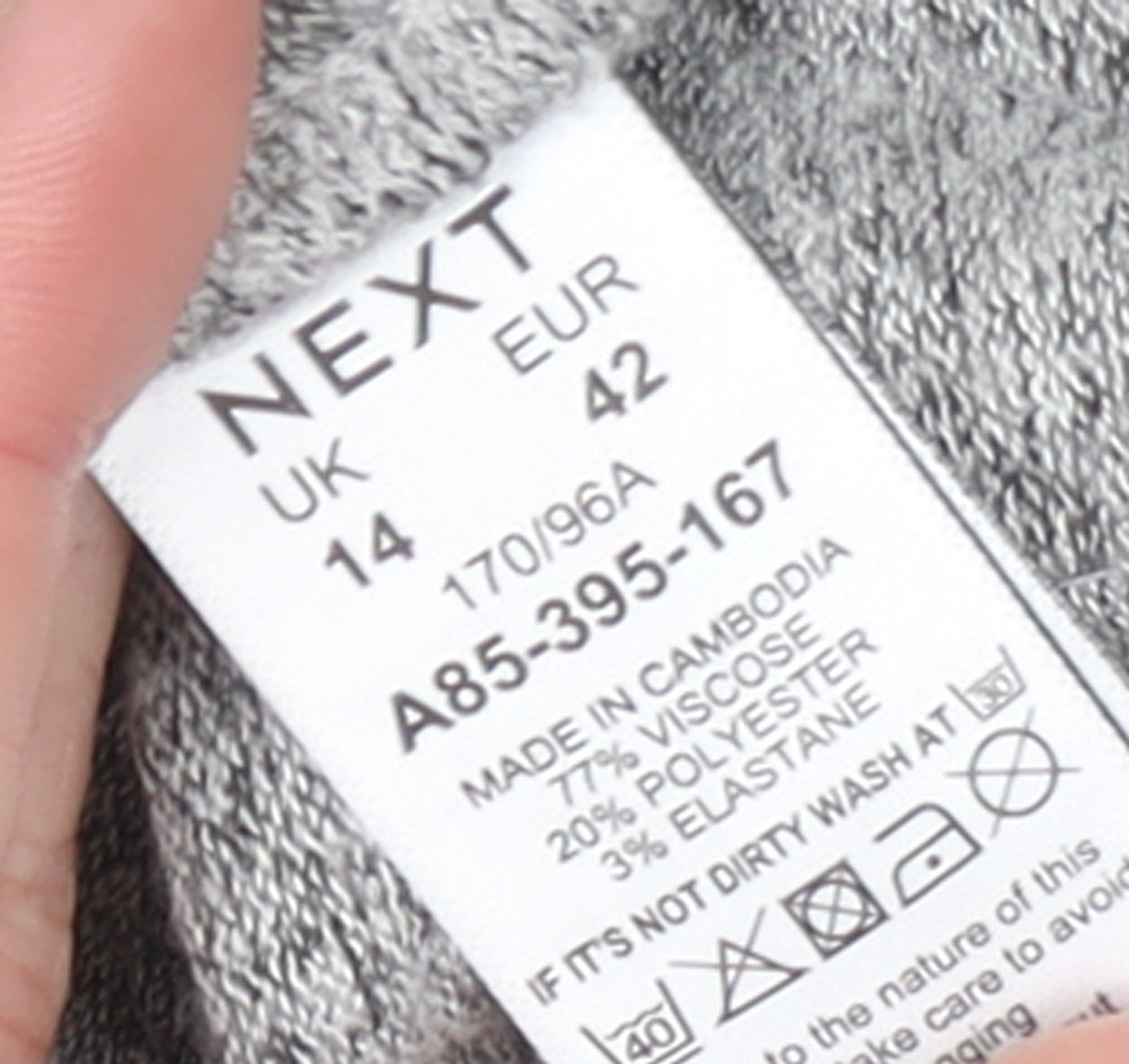 Womens UK Size 14 NEXT Grey Pullover Jumper