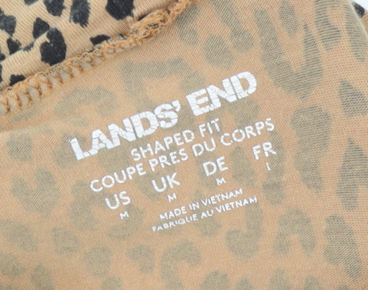 Womens UK Size M Lands' End Brown Basic Blouse
