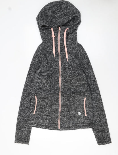 Womens UK Size S ROXY Grey Full Zip Hoodie