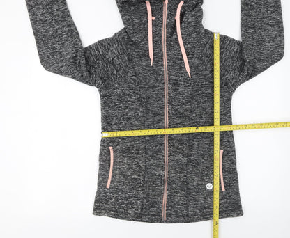 Womens UK Size S ROXY Grey Full Zip Hoodie