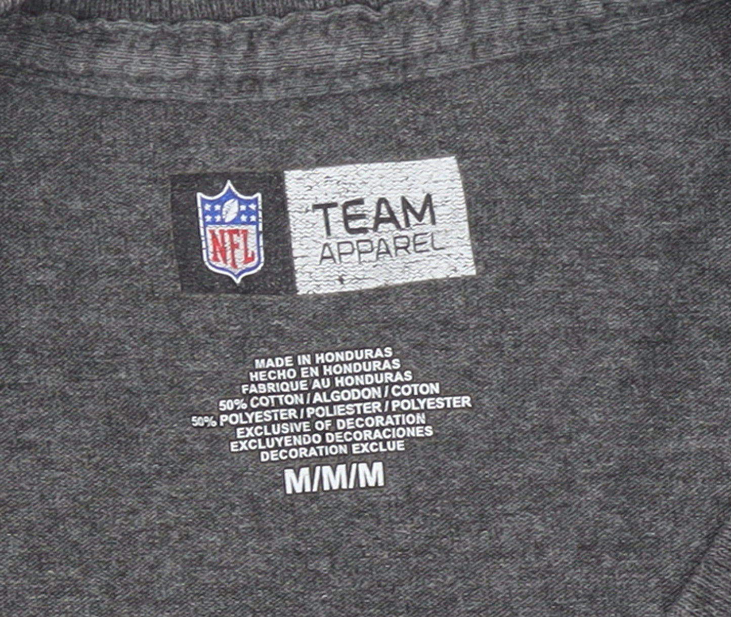 Mens UK Size M NFL Team Apparel Grey  T-Shirt