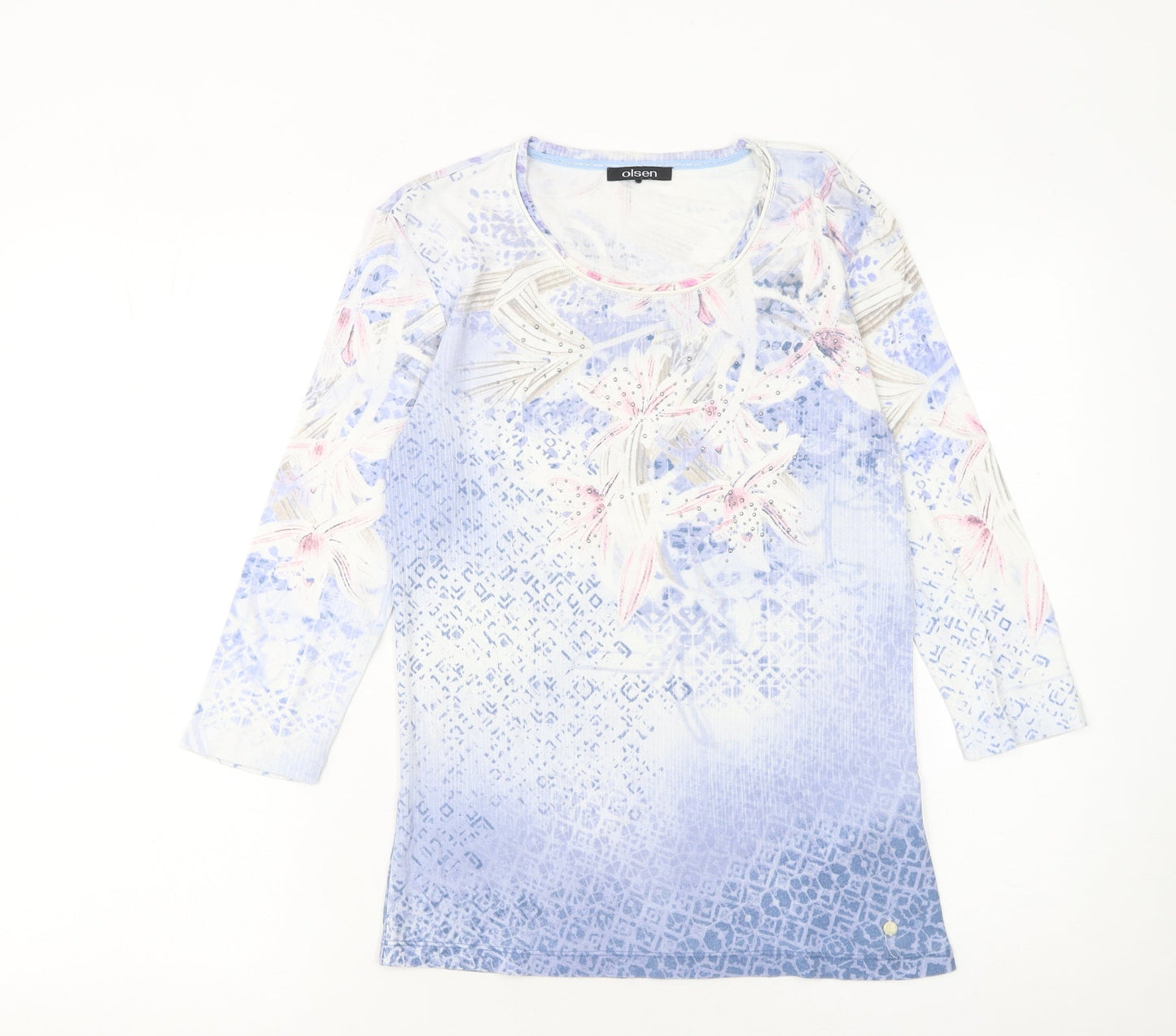 Womens UK Size 10 Olsen Multicoloured Basic T-Shirt