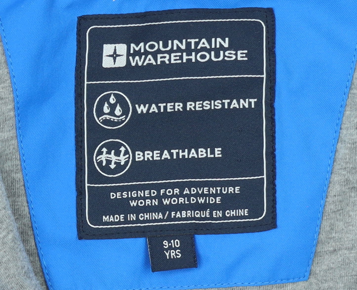 Boys UK Size 9-10 Years Mountain Warehouse Blue Rain Coat