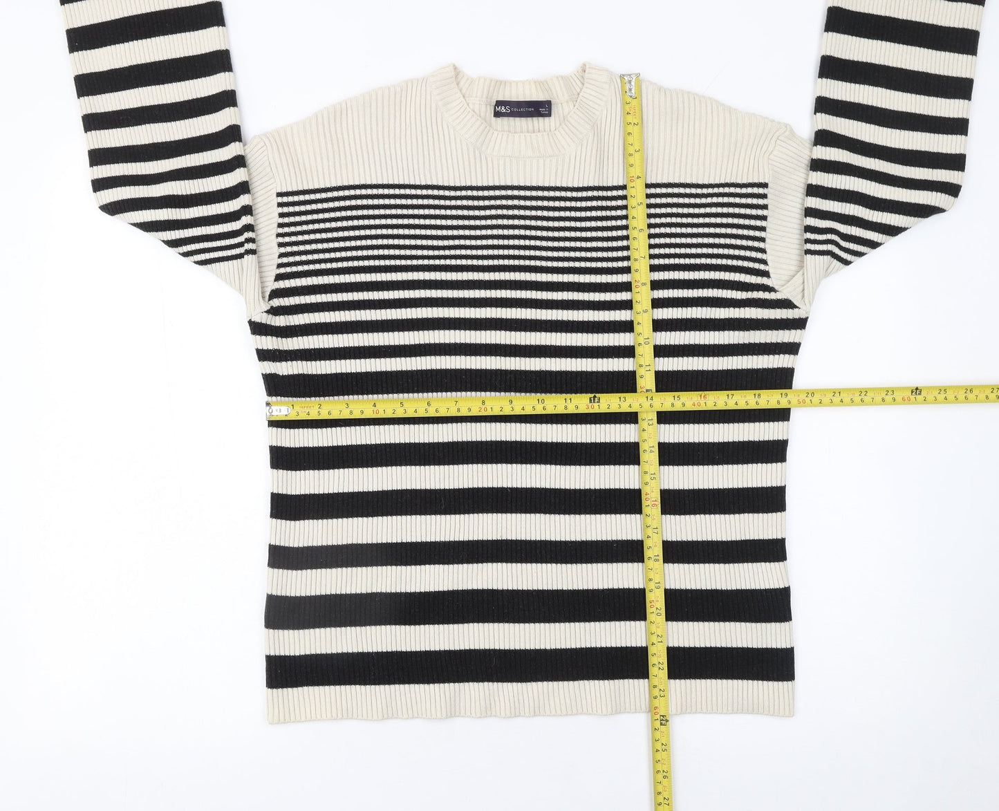Womens UK Size L Marks and Spencer Black Pullover Jumper
