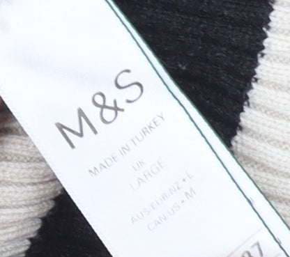 Womens UK Size L Marks and Spencer Black Pullover Jumper