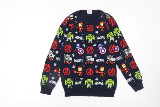 Boys UK Size 11 Years TU Blue Pullover Jumper