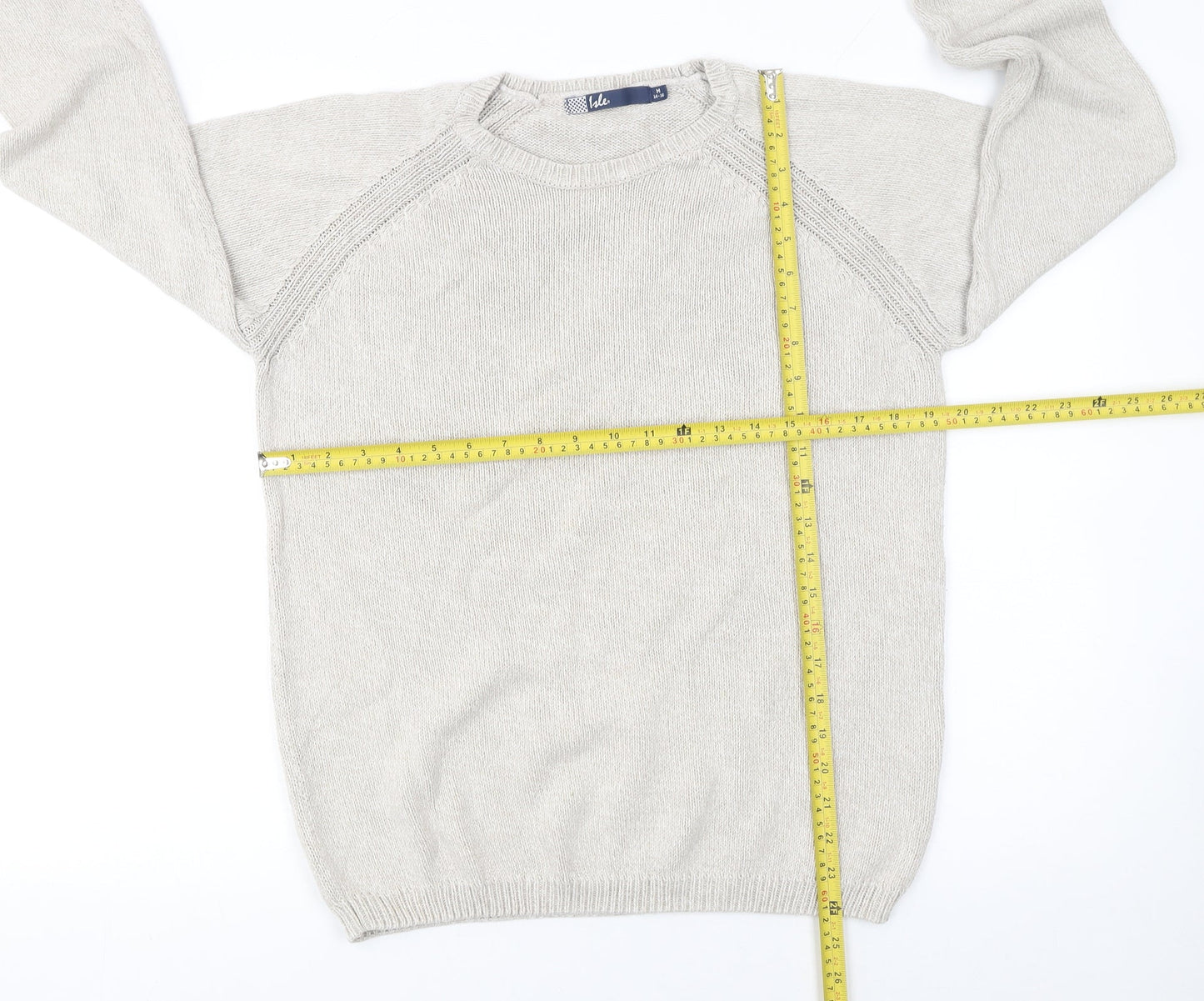 Womens UK Size 14 Isle Beige Pullover Jumper