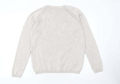 Womens UK Size 14 Isle Beige Pullover Jumper