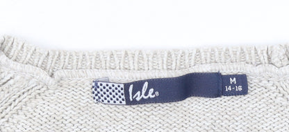 Womens UK Size 14 Isle Beige Pullover Jumper