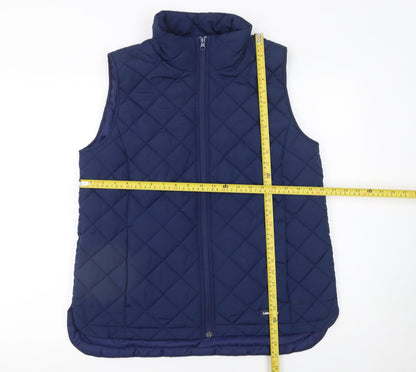 Mens UK Size M Lands' End Blue Quilted Coat
