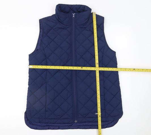Mens UK Size M Lands' End Blue Quilted Coat