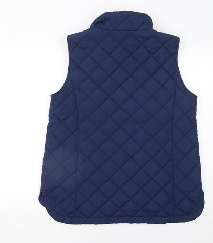 Mens UK Size M Lands' End Blue Quilted Coat