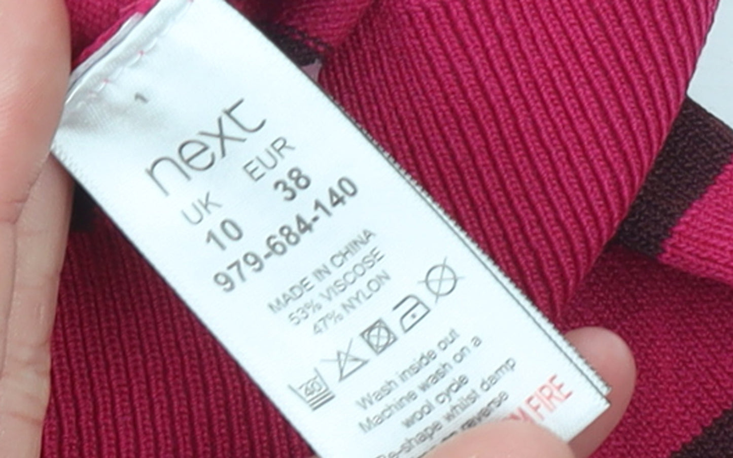Womens UK Size 10 NEXT Pink Pullover Jumper