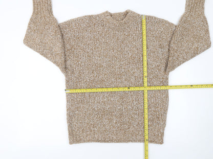 Topshop Women Beige Knit Pullover Jumper UK S Long Sleeve