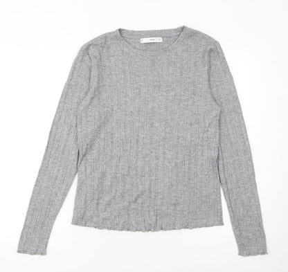 Womens UK Size S MNG Grey Pullover Jumper