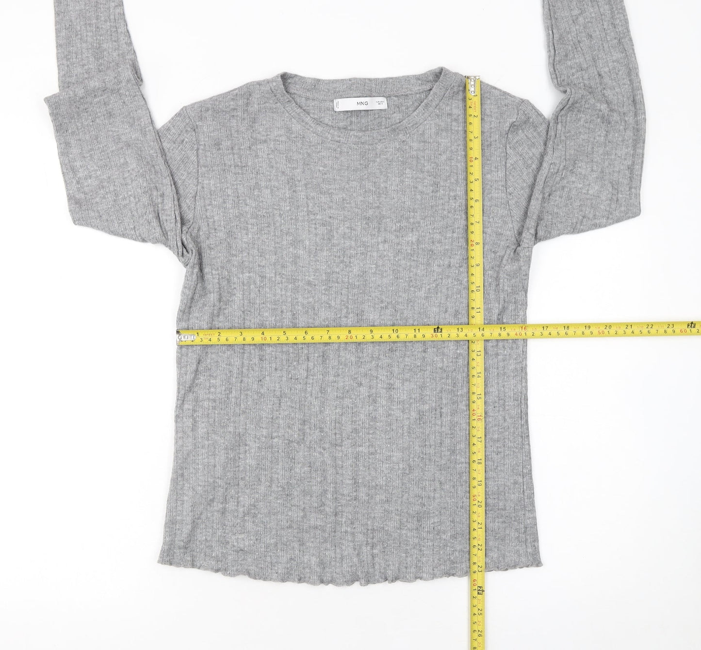 Womens UK Size S MNG Grey Pullover Jumper