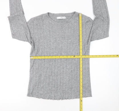 Womens UK Size S MNG Grey Pullover Jumper