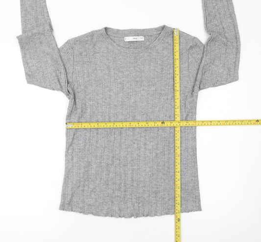 Womens UK Size S MNG Grey Pullover Jumper