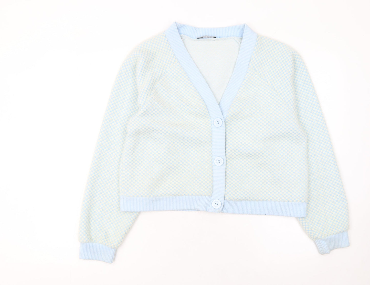 Womens UK Size M Zara Blue Cardigan Jumper