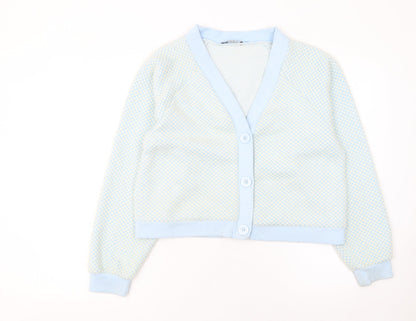 Womens UK Size M Zara Blue Cardigan Jumper