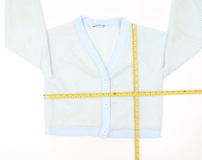 Womens UK Size M Zara Blue Cardigan Jumper