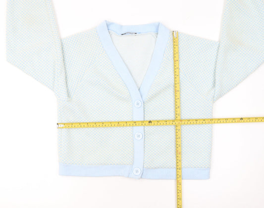 Womens UK Size M Zara Blue Cardigan Jumper
