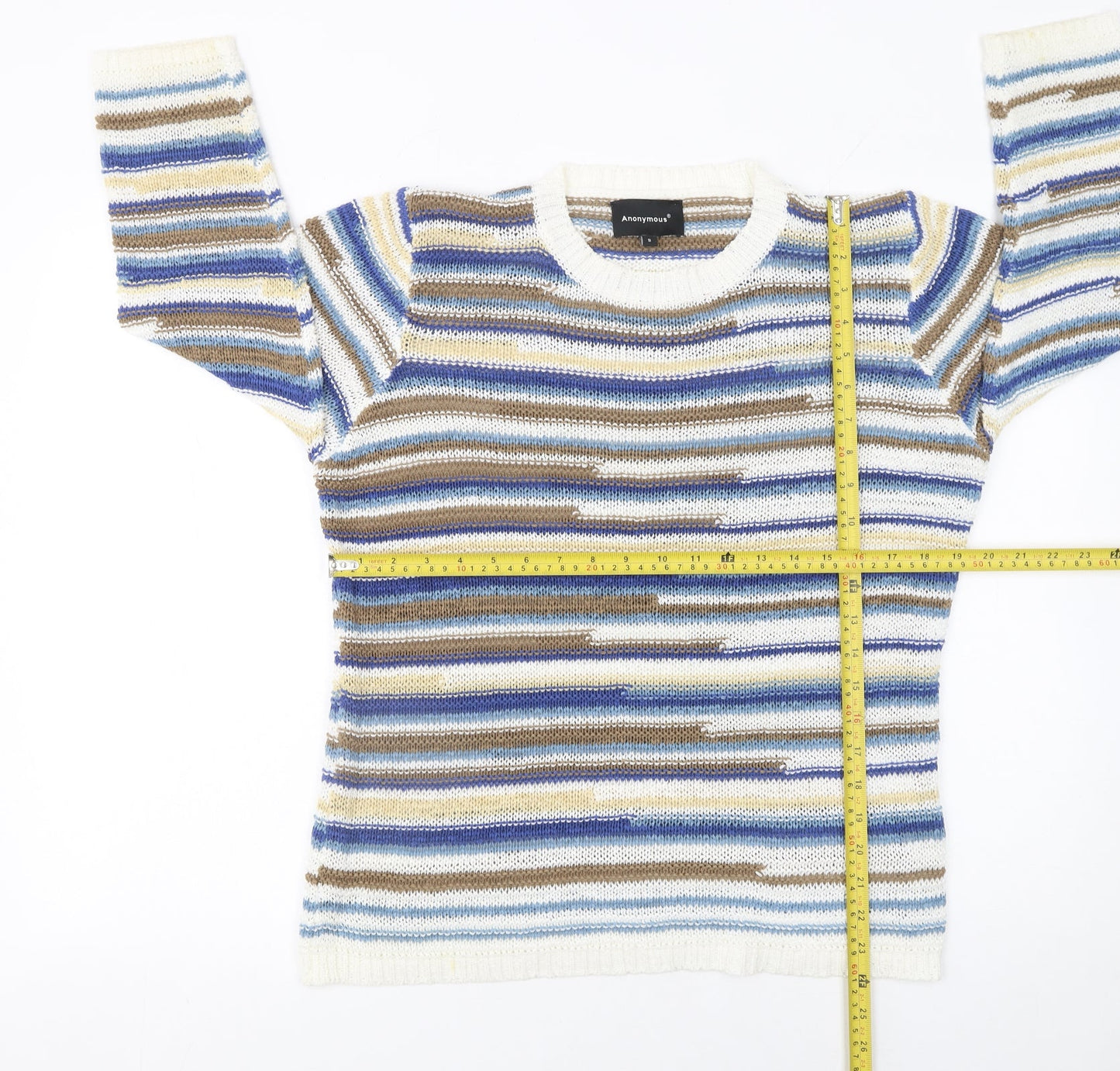 Womens UK Size S Anonymous Multicoloured Pullover Jumper