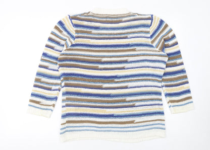 Womens UK Size S Anonymous Multicoloured Pullover Jumper