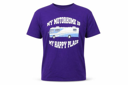 Gildan Men's Purple Heavy Cotton My Motorhome Graphic T-Shirt Size M