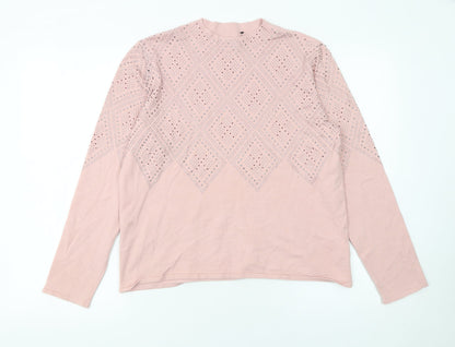 Womens UK Size 14 Roman Pink Pullover Jumper