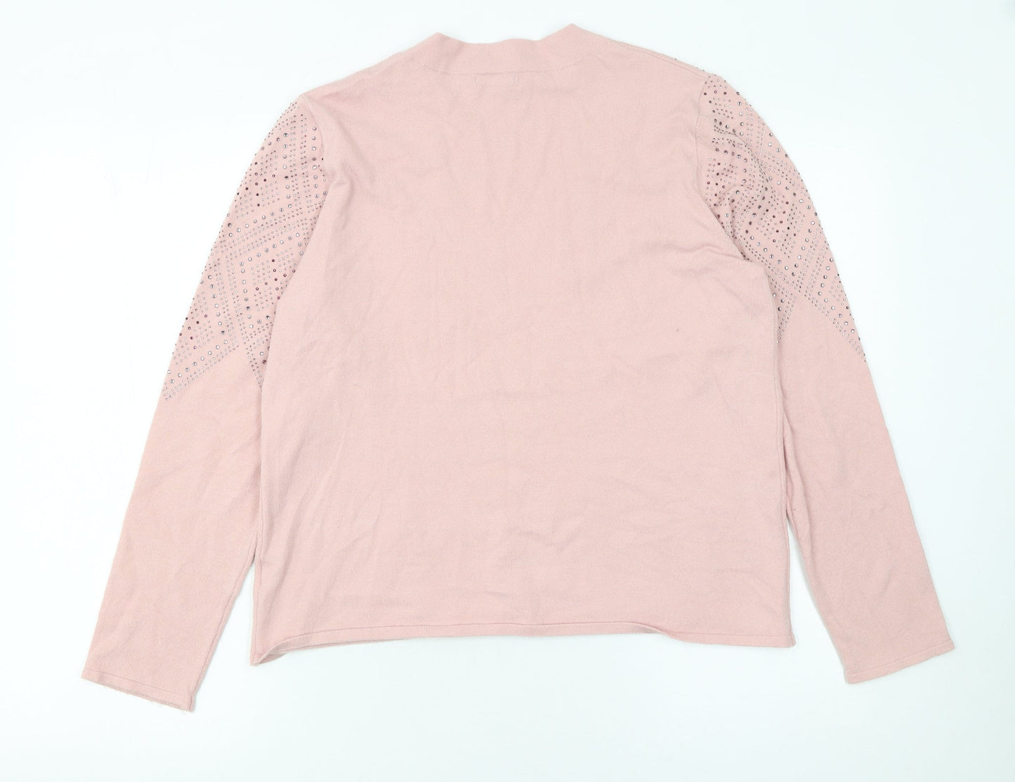 Womens UK Size 14 Roman Pink Pullover Jumper