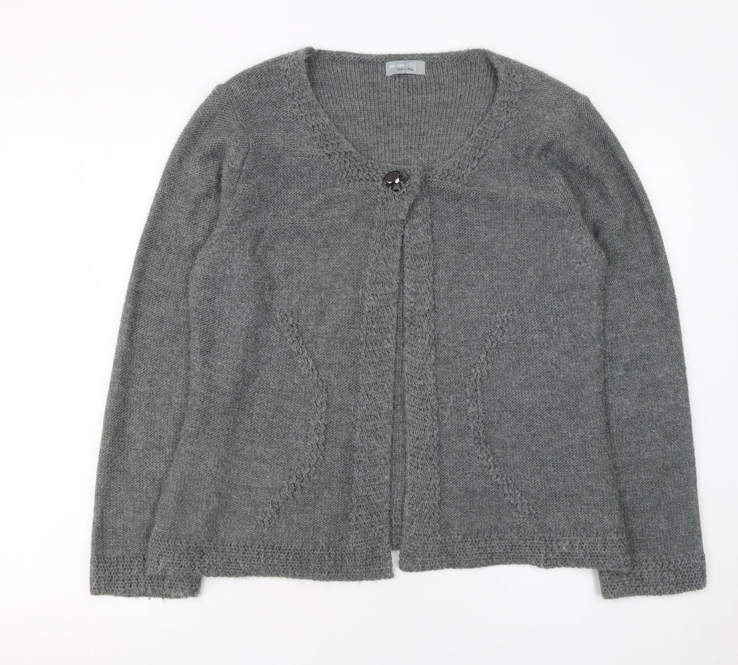 Womens UK Size L Marks and Spencer Grey Cardigan Jumper