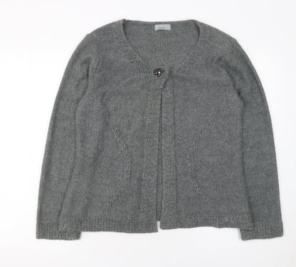 Womens UK Size L Marks and Spencer Grey Cardigan Jumper