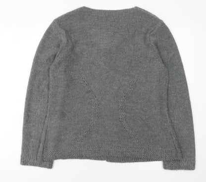 Womens UK Size L Marks and Spencer Grey Cardigan Jumper
