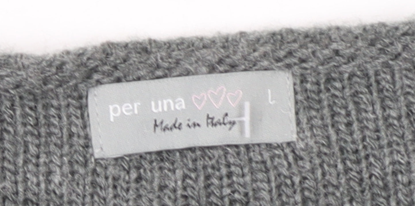 Womens UK Size L Marks and Spencer Grey Cardigan Jumper