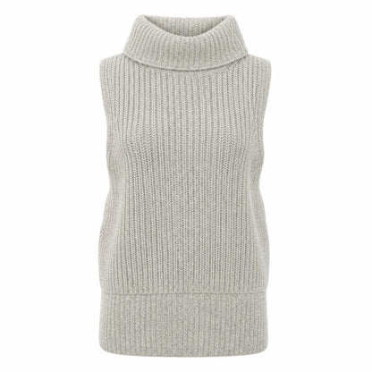 Womens UK Size 12 Seduce Beige Vest Jumper