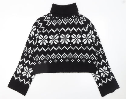 Womens UK Size 12 Divided Black Pullover Jumper