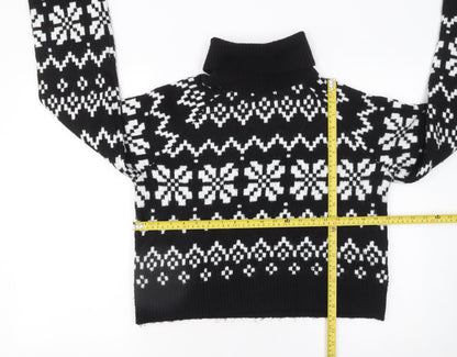 Womens UK Size 12 Divided Black Pullover Jumper