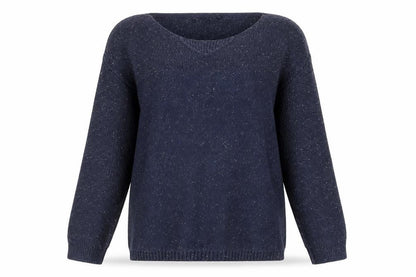 FatFace Women's Blue Cotton V-Neck Knit Jumper Size 8
