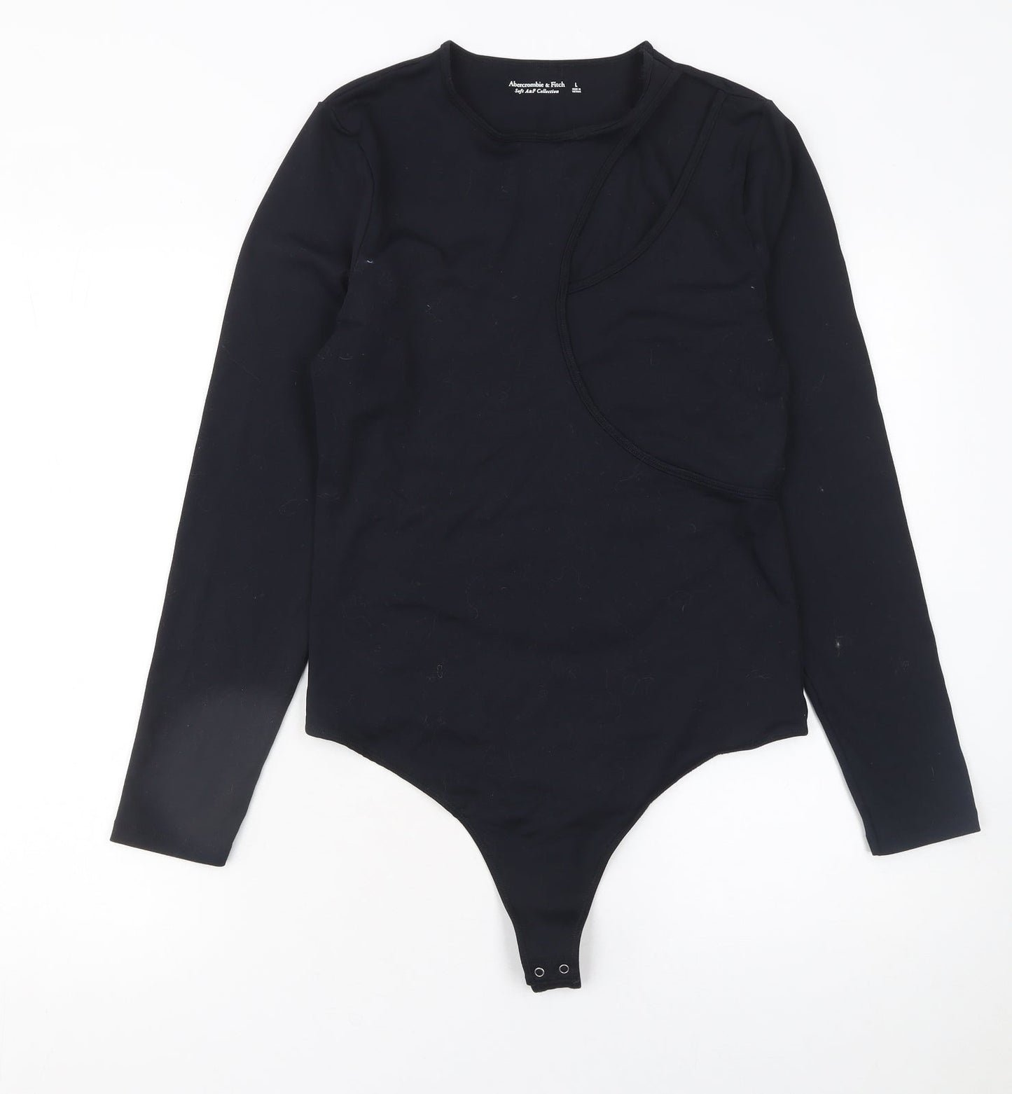 Womens UK Size L Abercrombie & Fitch One-Piece Black Bodysuit